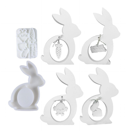 Molde De Fundición De Silicona Molde Para Velas De Conejo De