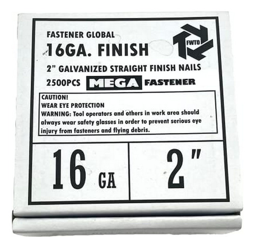 Clavos Rectos Galvanizados 16ga 2 T50 - Uds (1-pack)