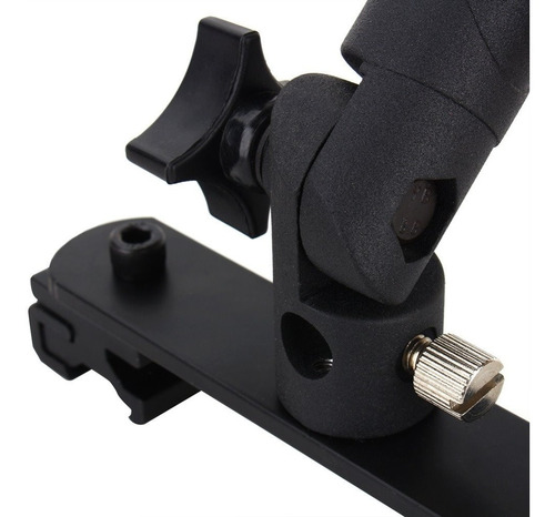 Imagen 4 de 5 de Soporte Rotula Doble P/ Sombrilla Flash Iluminador Ls-31