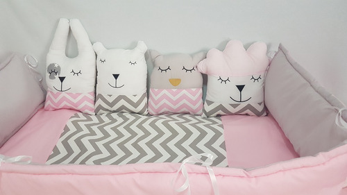 Set De Chichonera + Acolchado Animalitos Light Funcional
