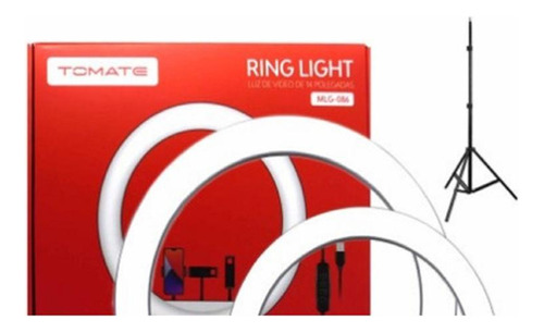 Kit Iluminador Ring Light 14''/10'' Com Tripé MLG-086 Tomate