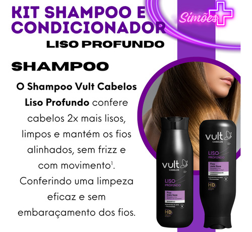 Kit Shampoo E Condicionador Liso Profundo 200ml Profissional