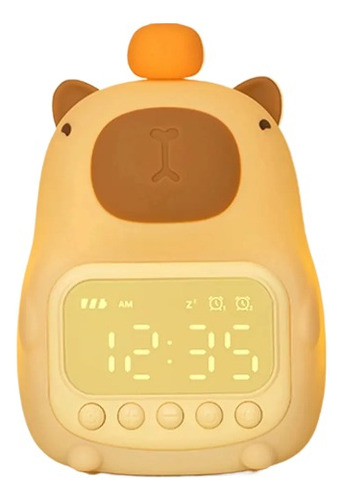 Lámpara Capibara Con Reloj Y Alarma