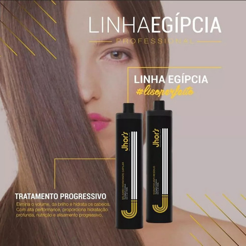 kit 2) Tratamento Térmico Cabelo Liso Egito 4 X 1000ml