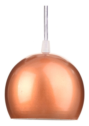 Lustre Pendente Luminária Bolinha Bola Alumínio Cobre