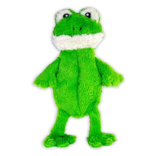 Frog Flat No Stuffing No Squeak Plush Dog Toy, Estilo D...