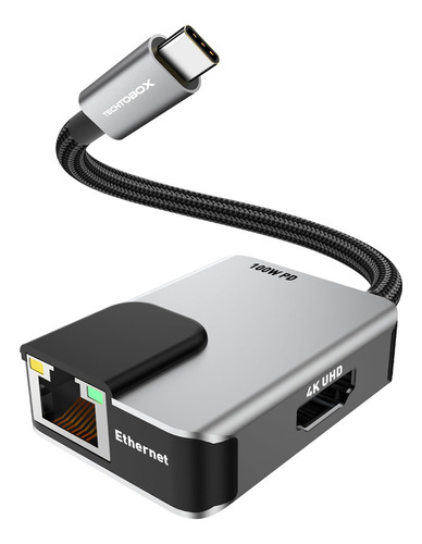 Techtobox Adaptador Multipuerto Usb C A Hdmi Con Salida Hdmi