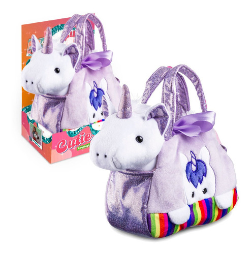 Cutie Handbags Pelúcia Bolsinha Infantil Colorido Multikids