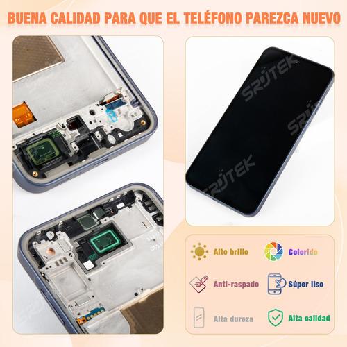 Tela Frontal Display Para Samsung A35 5g Com Aro Original