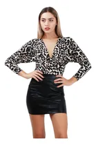 Comprar Remera Body Manga Larga Escote V Manga Murcielago Print