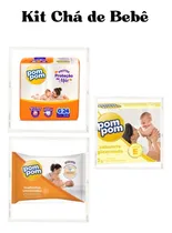 Comprar Kit Chá De Bebê Fralda Pom Pom Toalha Umedecida E Sabonete