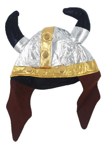 Casco Vikingo Cuernos Gorro De Cotillón Halloween Disfraz