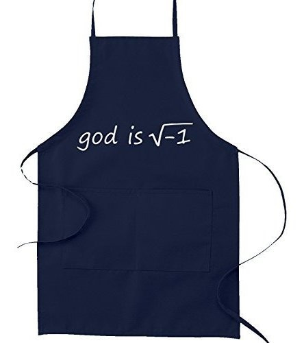 God Is Imaginary Atheist Kitchen Apron - [navy]