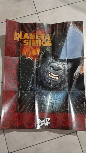 Poster El Planeta De Los Simios Año 2001 Alfajor B&n Bagley