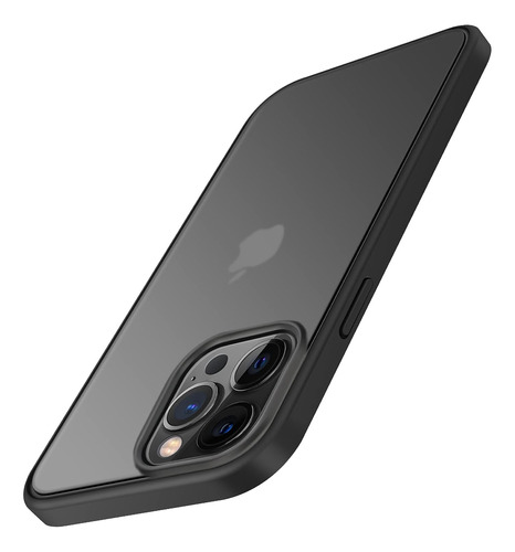 Funda Para iPhone 13 Pro Max Semi Transparente Mate Negra