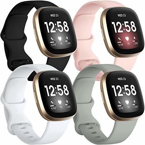 4 Mallas Para Fitbit Sense Y Fitbit Versa 3