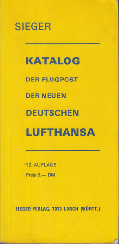 Lufthansa Filatelia Catalogo Sellos Marcas Correo Aleman  76