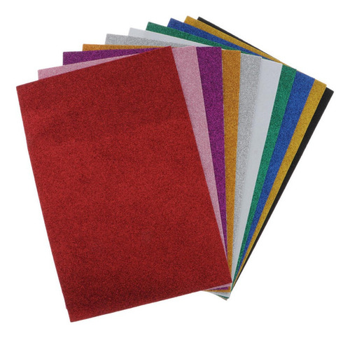 10pcs Glitter Eva Foam Sheets Folhas De Espuma Adesiva De