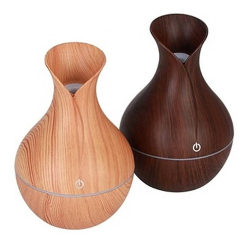 Humidificador Difusor Esfera Madera Bambu C/ Luz Ultrasonico