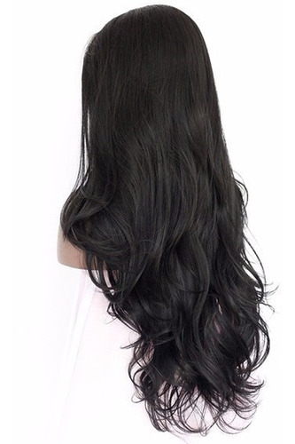 Peruca Fronte Lace Wig Fibra Orgânica Japonesa Lisa Ondulada