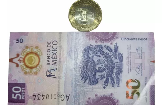 Billete $50 Pesos Ajolote Y Moneda $20 Pesos Conmemorativa