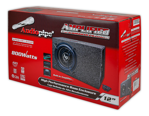 Cajón Subwoofer Amplificado Audiopipe Apsb-xr12amp 12 PLG