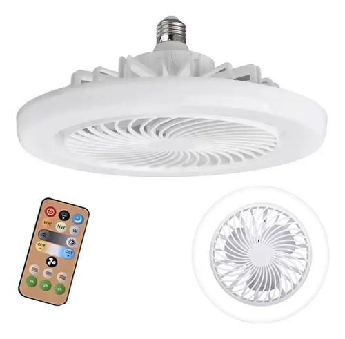 Ventilador de lâmpada de 30 W para luz de controle de soquete de teto E27, cor branca
