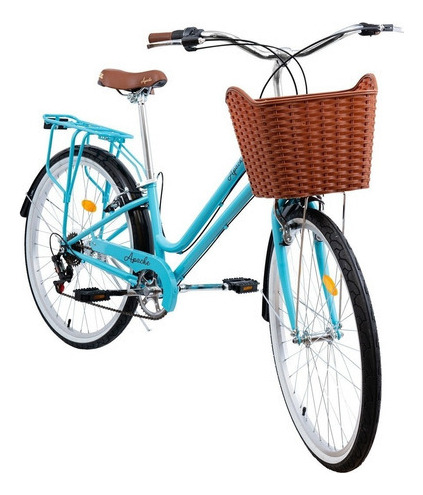 Bicicleta  Apache Glam R26 6 Vel. Canastilla Y Asiento Gel B