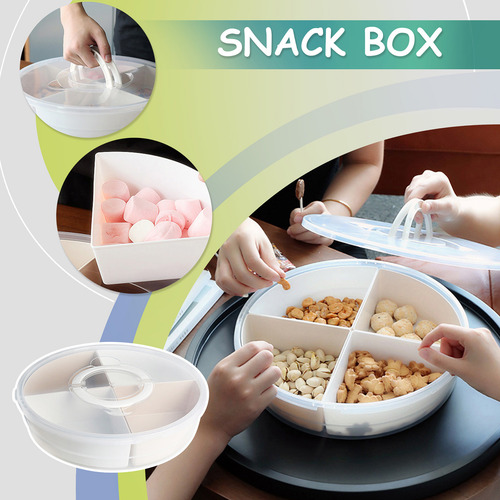 Caja Con Compartimento Con Tapa, Caja De Aperitivos, Caja De