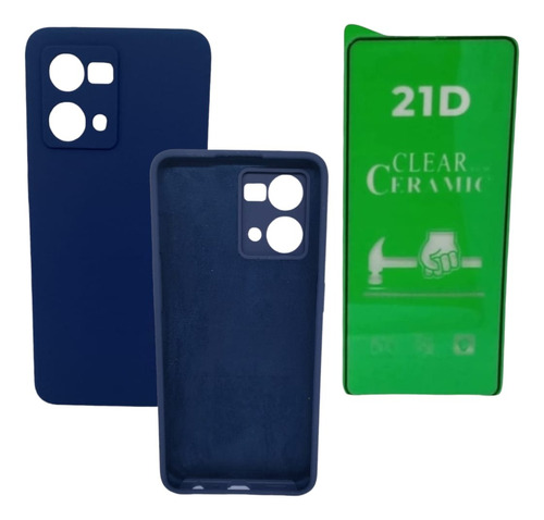 Estuche Silicone Case Para Oppo Reno 7 (4g Y Vidrio Ceramico