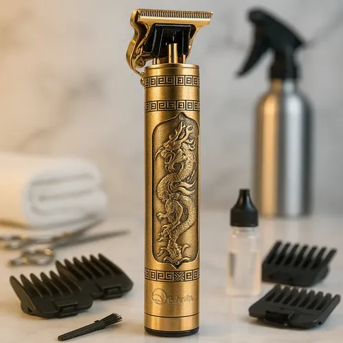Máquina Dragao Maquininha De Cortar Cabelo E Pezinho Acabamento B...
