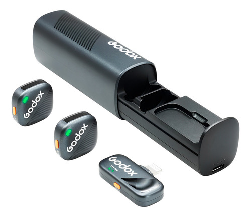 Microfone Sem Fio Godox Cube Sl 2,4g Compatível Com iPhone Cor Preto