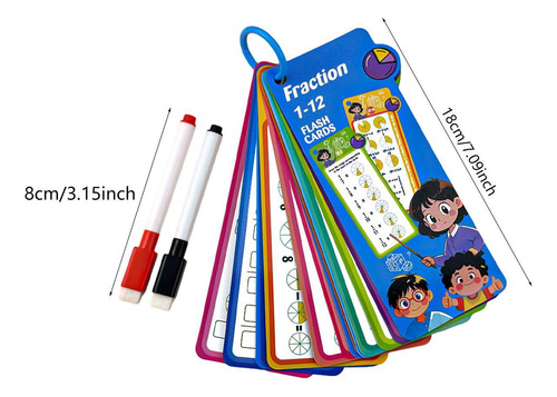 0-12 Tarjetas De Matemáticas Matemáticas Ayudas Fracción