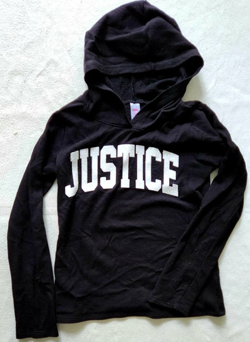 Buzo Niñas Negro Talle 8 Justice Usa