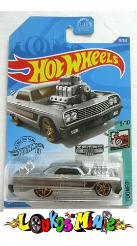 大流行中！ Impala Chevy ´64 Wheels Hot Zamac Lacrado 58/250 Tooned ミニカー