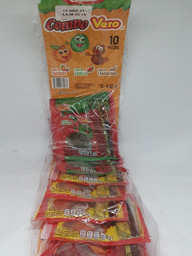 Imagen 1 de 3 de Combo Vero Paleta Con Jalea 10 Piezas Sabores Surtidos