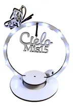 Comprar 10 Centros De Mesa Aro Con Nombre, Mariposa Y Luz Led 50 Cm