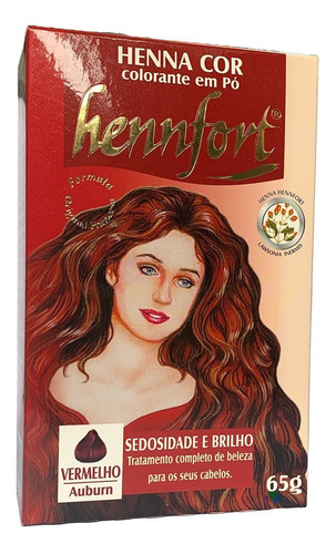 Henna Hennfort Em Pó 65g - Vermelho