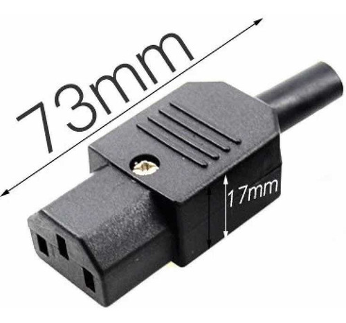 Conector Iec320 Nema C13 (hembra) 110-220vac 10a. Nuevo (Usado)