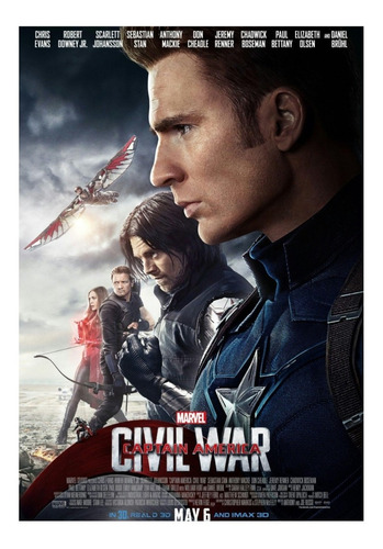 Poster Capitan America Marvel Avengers 50x70