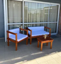 Comprar Muebles De Jardín Sillones De Exterior Maciza 2 Sofás + Mesa