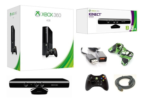 Xbox 360 Slim E 4gb Sin Modificaciones Con Kinect*stargus