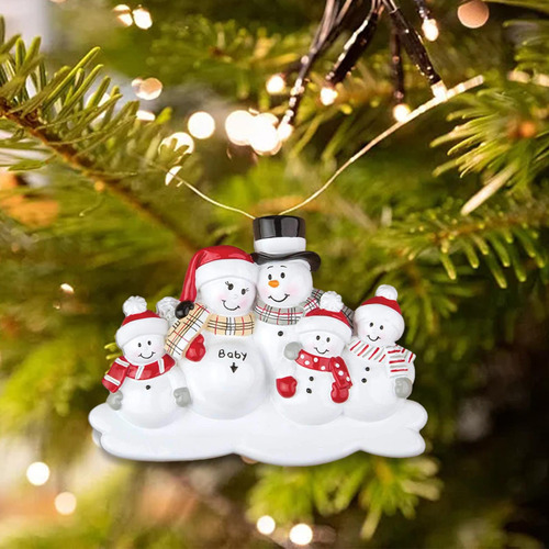 3 Decoraciones Familiares De Muñecos De Nieve Para 3 Piezas