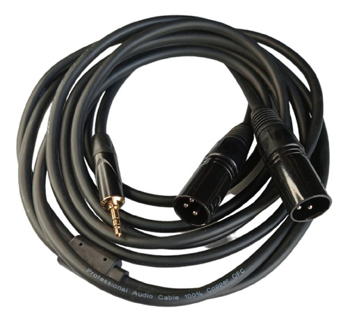 Cable Audio Plug 3.5mm St A 2 Xlr Macho 100% Cobre Ofc 1 Mts