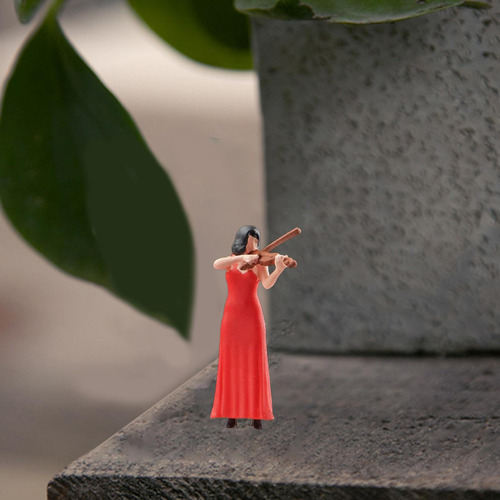 Figuras De Banda A Escala 1/64, Maqueta De Violinista