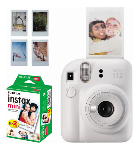Câmera instantânea Fujifilm Intax Kit Mini 12 + 20 Fotos branca