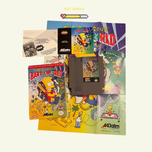 Simpsons Bart Vs The World Nes Completo Raro Coleccion