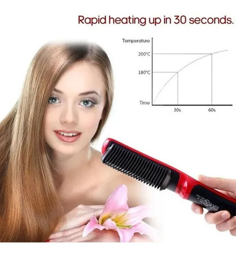 Peine De Pelo Liso Calefacción Multifuncional Alisa E Modela