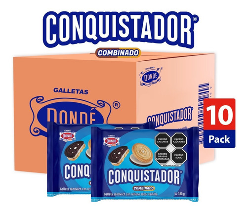 Conquistador Combinado Caja 10/180g - Galletas Dondé