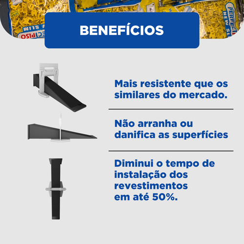 1.000 Clips Niveladores Espaçadores Slim Perfect Piso 1mm - Ferramenta nivela Porcelanato azulejo e Ceramica Revestimento para Piso e Parede com fino acabamento.